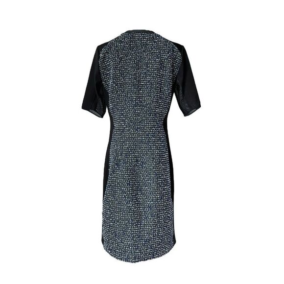 ELI TAHARI EUC front zip Tweed midi in Black multi Size L - Picture 4 of 8